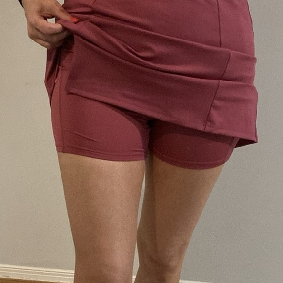 Sincerely Jules Pink Ruffle Strap Golf and Tennis Dress with built in Shorts - Picture 3 of 7